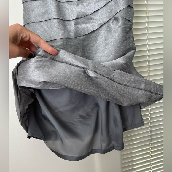 Donna Morgan Formal Silver/Grey Strapless Dress, size 14, NWT - Picture 6 of 15
